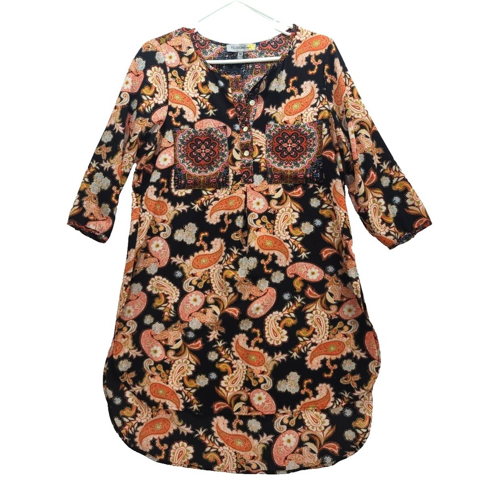 Figueroa and Flower‎ Dk Floral Tunic M